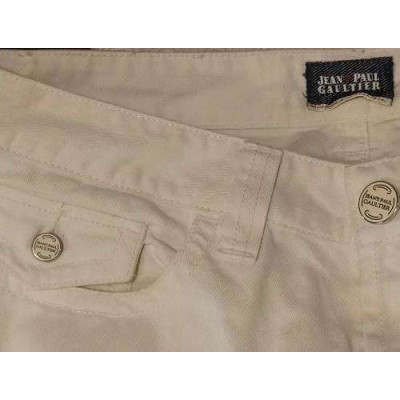 Jean Paul Gaultier - Jeans da donna in cotone bianco - Italianfashionglam