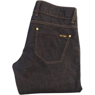 Met - Blue jeans donna in cotone denim gamba dritta - Italianfashionglam