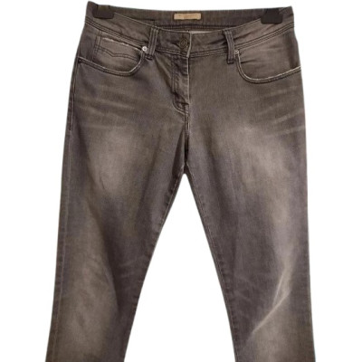Burberry - Jeans da donna in cotone color grigio 5 tasche - Italianfashionglam