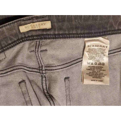 Burberry - Jeans da donna in cotone color grigio 5 tasche - Italianfashionglam