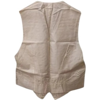 Pal Zileri - Gilet da uomo in seta damascata color panna - Italianfashionglam