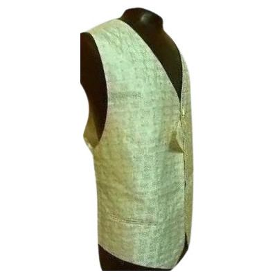Pal Zileri - Gilet da uomo in seta damascata color panna - Italianfashionglam