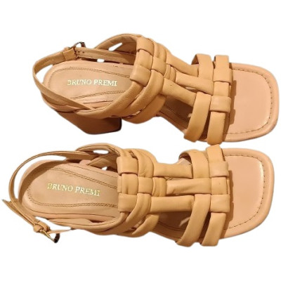 Bruno Premi - Sandali da donna in vera pelle color beige - Italianfashionglam