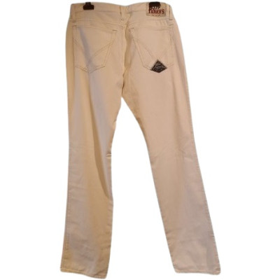 Roy Roger's - White jeans da uomo in cotone a gamba dritta - Italianfashionglam