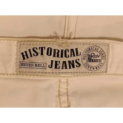 Roy Roger's - White jeans da uomo in cotone a gamba dritta - Italianfashionglam
