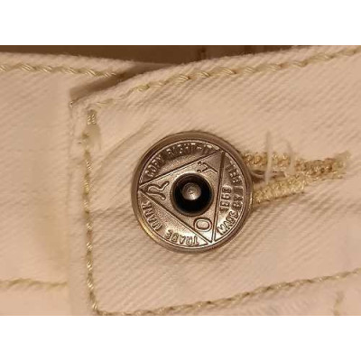Roy Roger's - White jeans da uomo in cotone a gamba dritta - Italianfashionglam