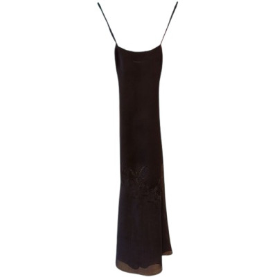 Byblos - Abito glam donna slip dress lungo in lino black - Italianfashionglam