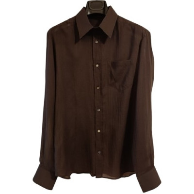 Dolce & Gabbana - Camicia da uomo in cotone marrone scuro - Italianfashionglam