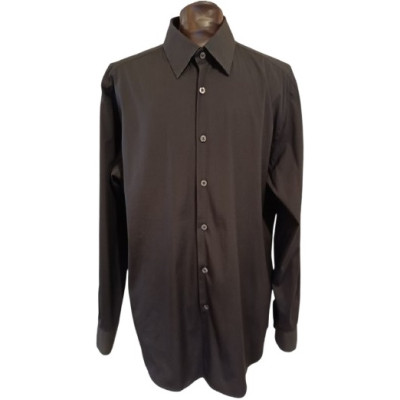Prada - Camicia da uomo in cotone nero a manica lunga - Italianfashionglam
