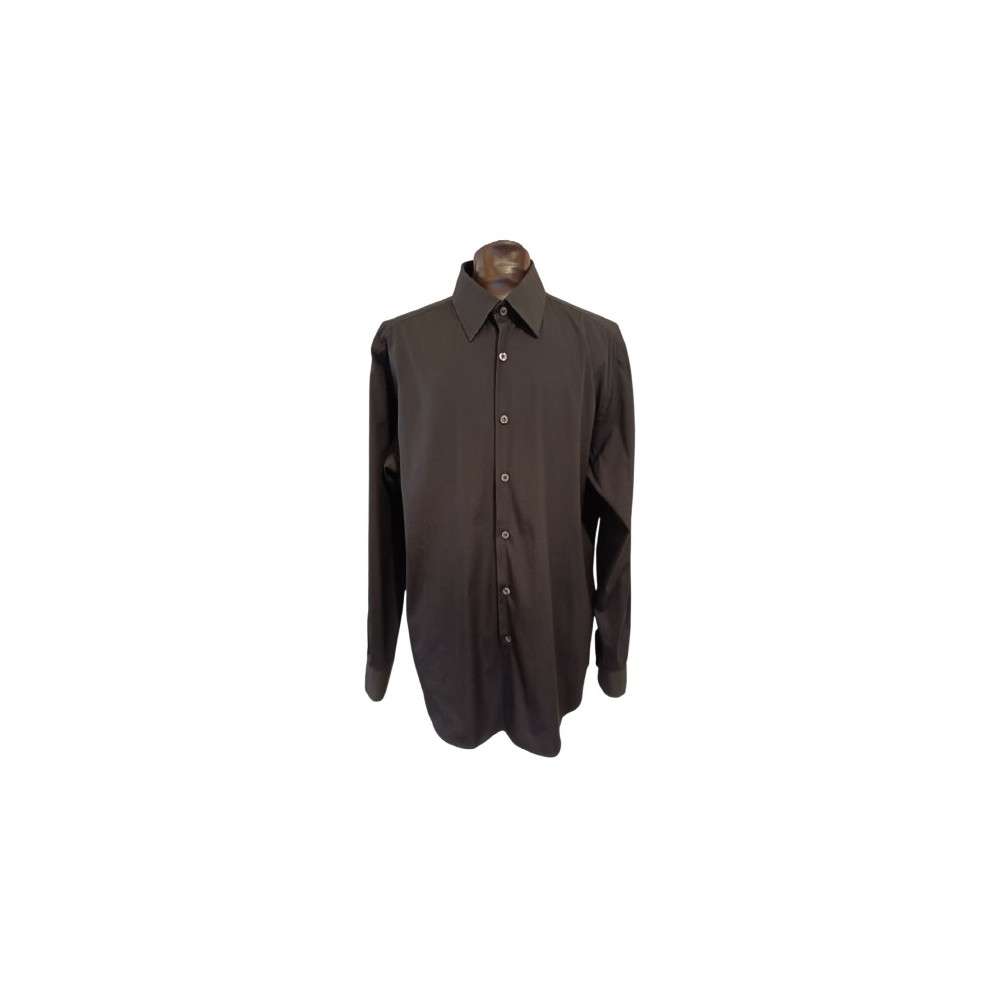 Prada - Camicia da uomo in cotone nero a manica lunga - Italianfashionglam Prada - Camicia da uomo in cotone nero a manica lunga - Italianfashionglam