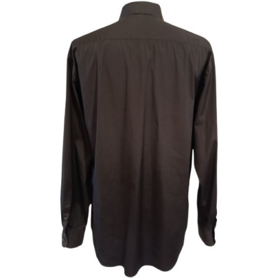 Prada - Camicia da uomo in cotone nero a manica lunga - Italianfashionglam