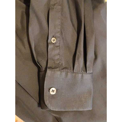 Prada - Camicia da uomo in cotone nero a manica lunga - Italianfashionglam