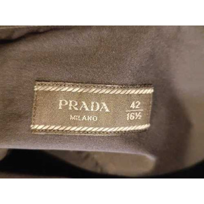 Prada - Camicia da uomo in cotone nero a manica lunga - Italianfashionglam