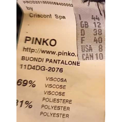 Pinko - Pantalone da donna in lana color nero gamba dritta - Italianfashionglam
