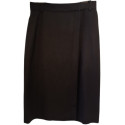Massimo Dutti - Gonna a portafoglio in viscosa color nero - Italianfashionglam