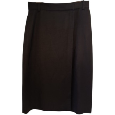 Massimo Dutti - Gonna a portafoglio in viscosa color nero - Italianfashionglam