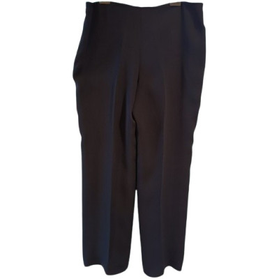 Luisa Spagnoli - Pantalone da donna in seta colore nero - Italianfashionglam
