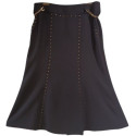 Marly's 1981 - Gonna midi in tessuto poliestere color nero - Italianfashionglam