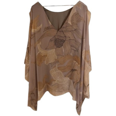 Elena Mirò - Blusa in pura viscosa colore grigio a fantasia floreale - Italianfashionglam