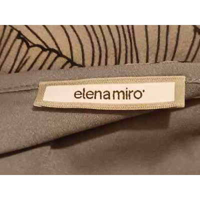 Elena Mirò - Blusa in pura viscosa colore grigio a fantasia floreale - Italianfashionglam