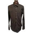John Richmond - Camicia da uomo in cotone stretch nero