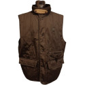 Piero Guidi - Gilet da uomo in cotone marrone scuro - Italianfashionglam