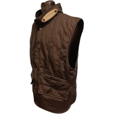 Piero Guidi - Gilet da uomo in cotone marrone scuro - Italianfashionglam