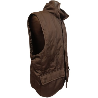 Piero Guidi - Gilet da uomo in cotone marrone scuro - Italianfashionglam
