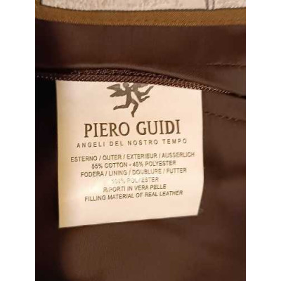 Piero Guidi - Gilet da uomo in cotone marrone scuro - Italianfashionglam