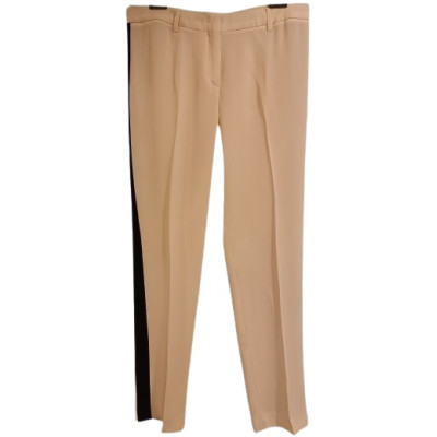 Luisa Spagnoli - Pantalone da donna in acetato color beige - Italianfashionglam