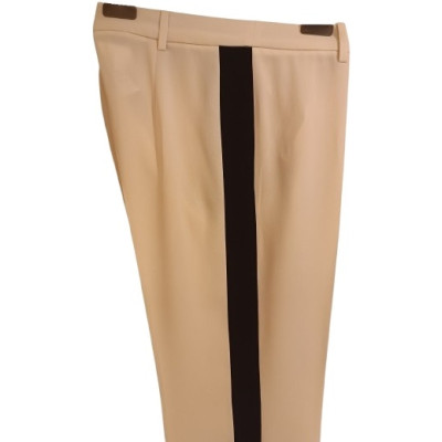 Luisa Spagnoli - Pantalone da donna in acetato color beige - Italianfashionglam