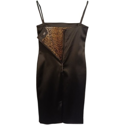 Dolce & Gabbana - Abito tubino in acetato di colore nero lucido - Italianfashionglam