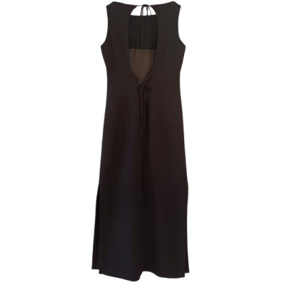 List - Abito da donna tubino long dress in viscosa nero - Italianfashionglam