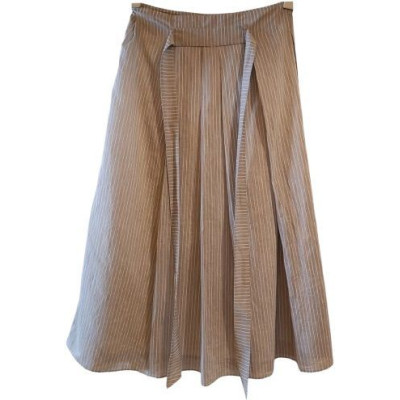 Fabiana Filippi - Gonna lunga misto cotone colore grigio - Italianfashionglam