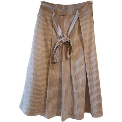 Fabiana Filippi - Gonna lunga misto cotone colore grigio - Italianfashionglam