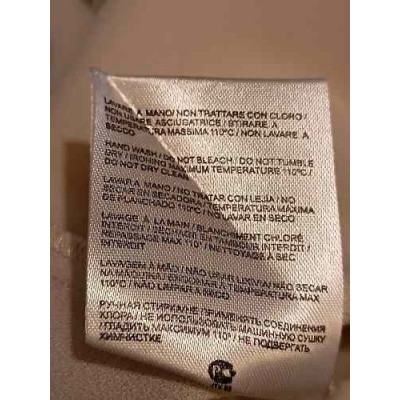 Twin Set - Top in poliestere di colore beige con pizzo nero - Italianfashionglam