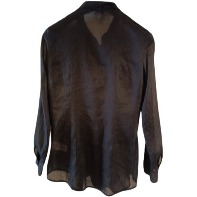 Armani Jeans - Camicia da donna in lino e seta color nero  - Italianfashionglam