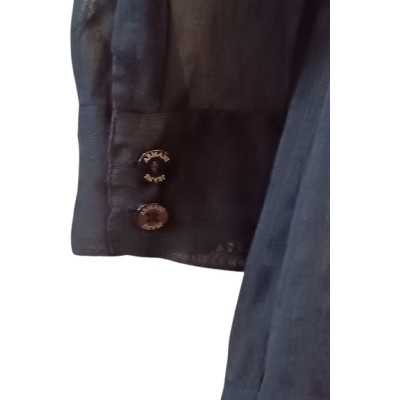 Armani Jeans - Camicia da donna in lino e seta color nero  - Italianfashionglam