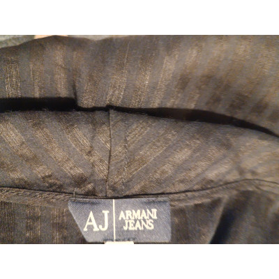 Armani Jeans - Camicia da donna in lino e seta color nero  - Italianfashionglam