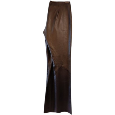 Vera Pelle - Pantalone da donna color nero gamba dritta - Italianfashionglam