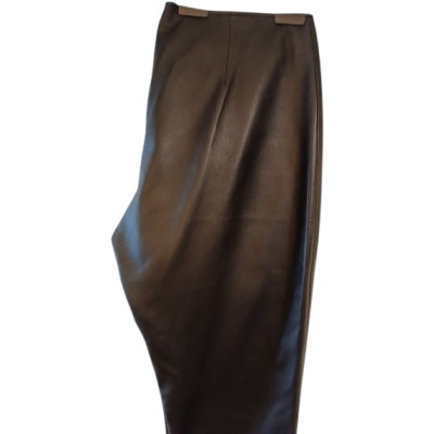 Vera Pelle - Pantalone da donna color nero gamba dritta - Italianfashionglam