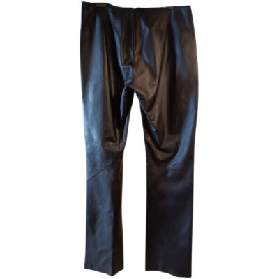 Vera Pelle - Pantalone da donna color nero gamba dritta - Italianfashionglam