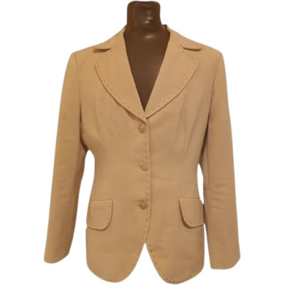 Brioni - Blazer da donna in cotone color beige tre tasche - Italianfashionglam