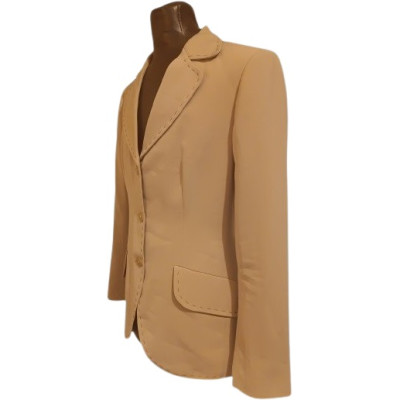 Brioni - Blazer da donna in cotone color beige tre tasche - Italianfashionglam