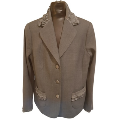 Luisa Spagnoli - Giacca da donna in lana di colore grigio - Italianfashionglam