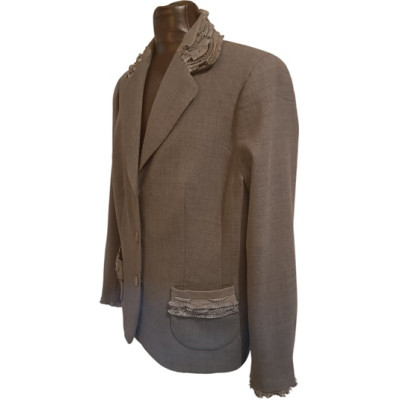 Luisa Spagnoli - Giacca da donna in lana di colore grigio - Italianfashionglam