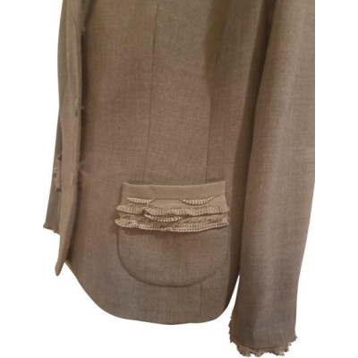 Luisa Spagnoli - Giacca da donna in lana di colore grigio - Italianfashionglam