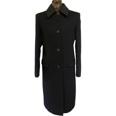 Colombo - Cappotto lungo da donna in lana colore blue scuro - Italianfashionglam