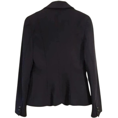 Luisa Spagnoli - Giacca da donna in lana blu 2 bottoni - Italianfashionglam