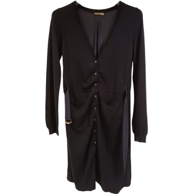 Nina Ricci - Giacca lunga da donna in puro cashmere color blu scuro - Italianfashionglam